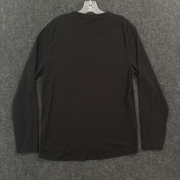 Omni Wool Shirt Men's XL Black Long Sleeve Wool Blend Crewneck Outdoor Basic - Picture 4 of 9